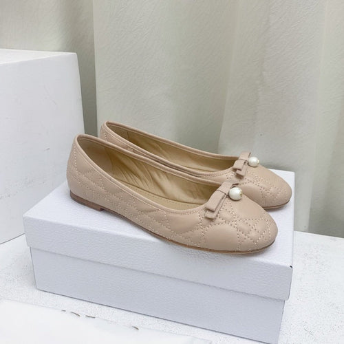DIOR BALLET FLAT BEIGE MOP FRONT