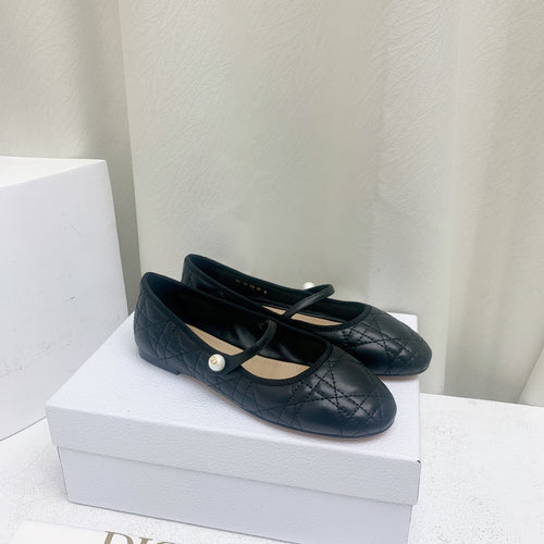 DIOR BALLET FLAT BLACK MOP MIDDLE