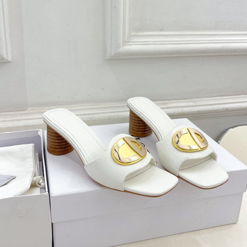 DIOR FOREVER HEELED 5CM WHITE