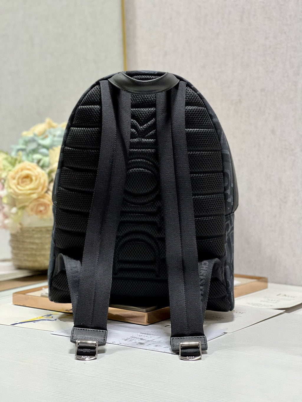 DIOR RIDER BACKPACK BLACK OBLIQUE JACQUARD