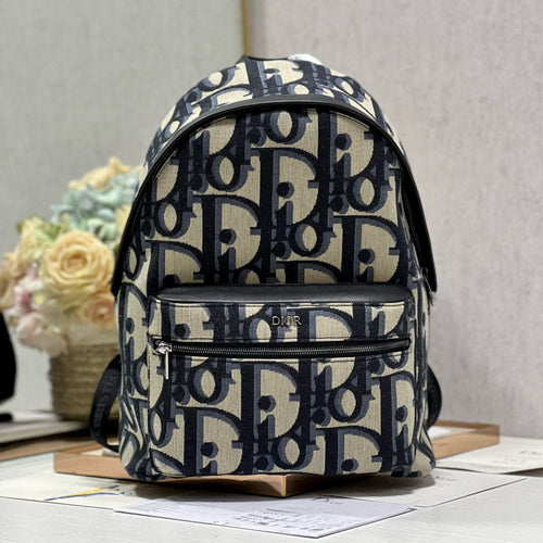 DIOR RIDER BACKPACK WHITE OBLIQUE JACQUARD