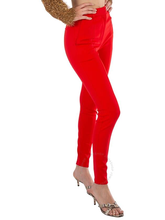 Burberry Burberry Ladies Bright Red Stretch Jersey Trousers, Brand Size 6 (US Size 4)