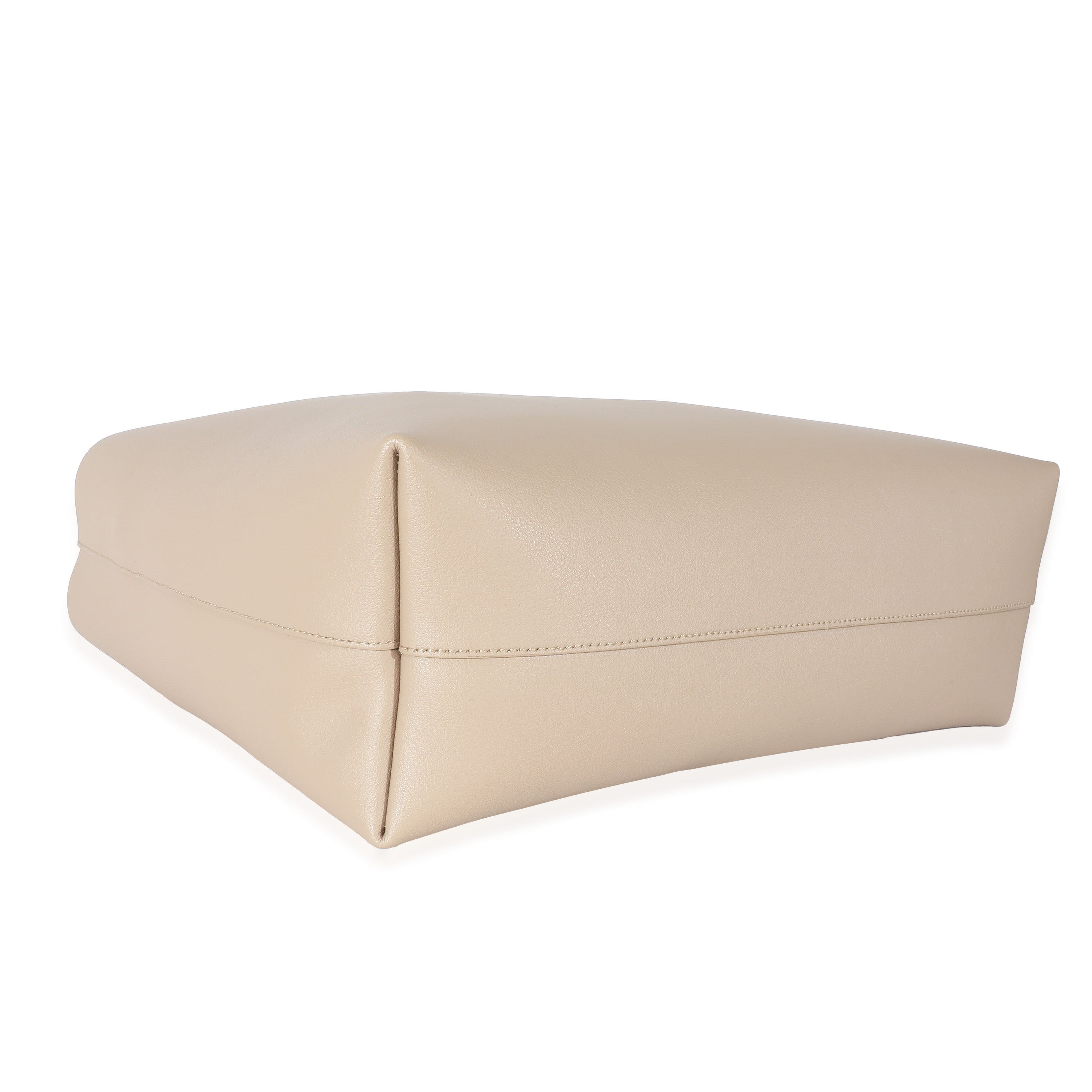 SAINT LAURENT - Dark Beige Supple Leather East West Shopping Tote