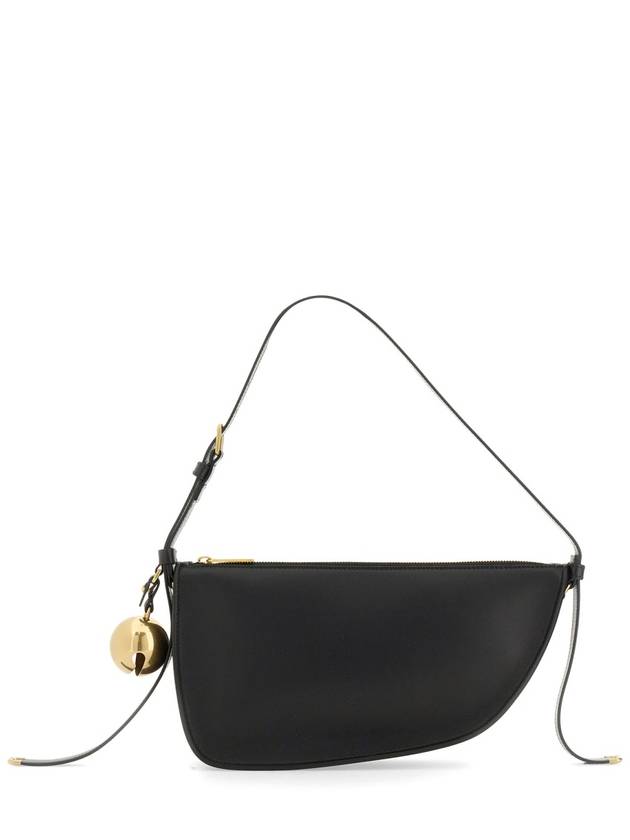Burberry Shield Leather Small Shoulder Bag Black
