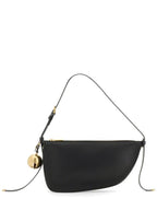 Burberry Shield Leather Small Shoulder Bag Black