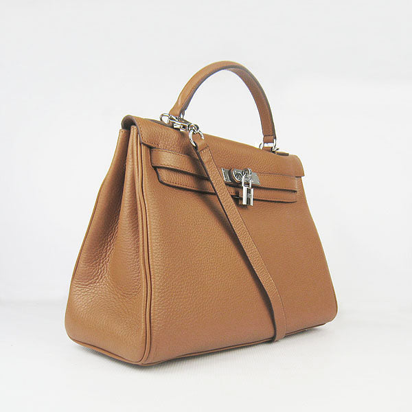 Hermes Kelly 32cm Togo Leather 6108 Light Coffee Silver