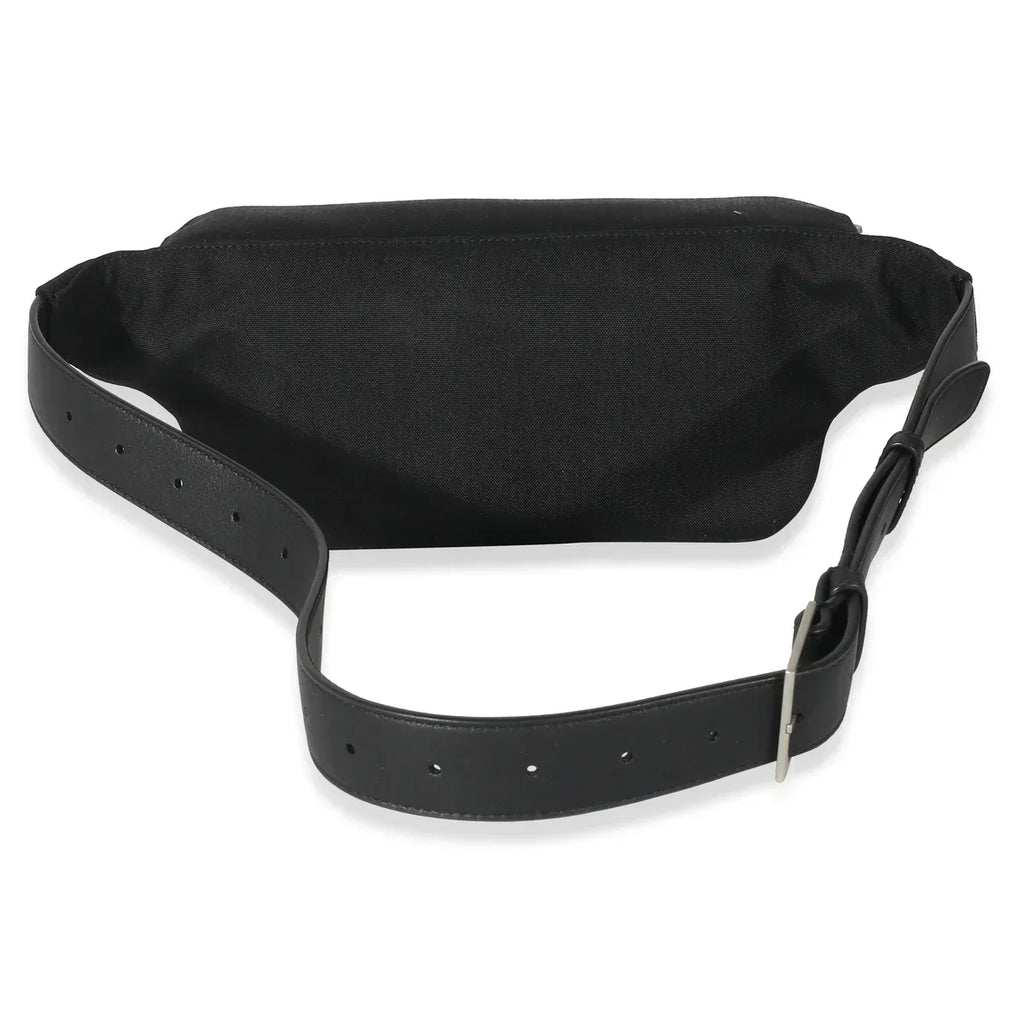 SAINT LAURENT - Black Canvas Cassandre Classic Belt Bag