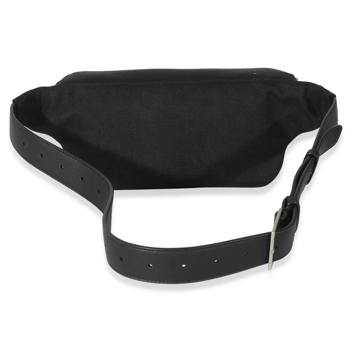 SAINT LAURENT - Black Canvas Cassandre Classic Belt Bag