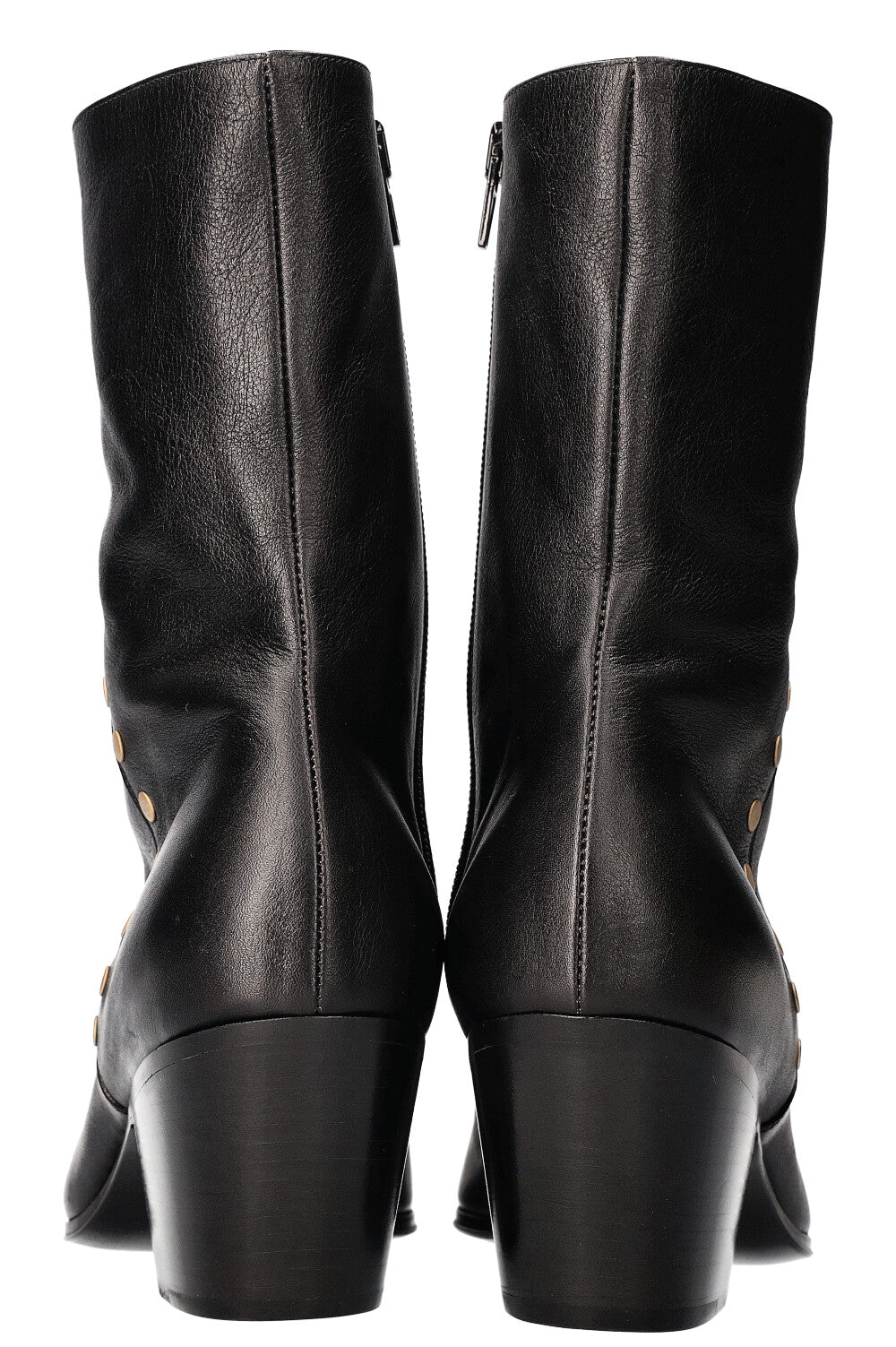 CELINE Cowboy Boots Studs Black