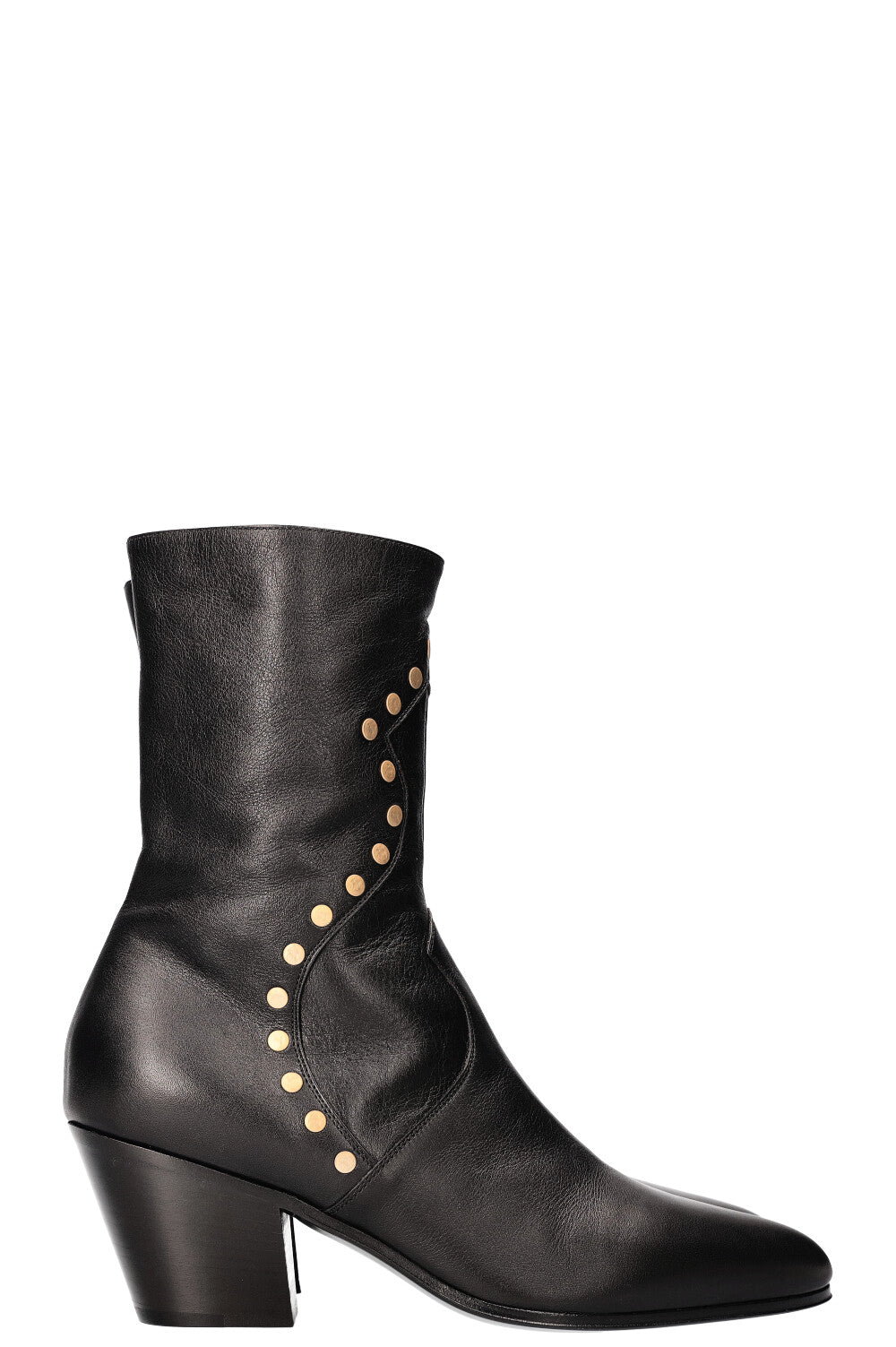 CELINE Cowboy Boots Studs Black