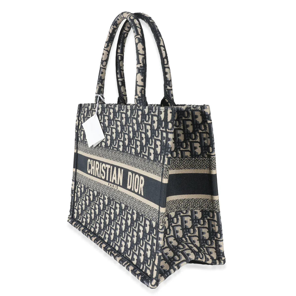 DIOR - Ecru Blue Oblique Medium Book Tote
