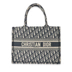 DIOR - Ecru Blue Oblique Medium Book Tote