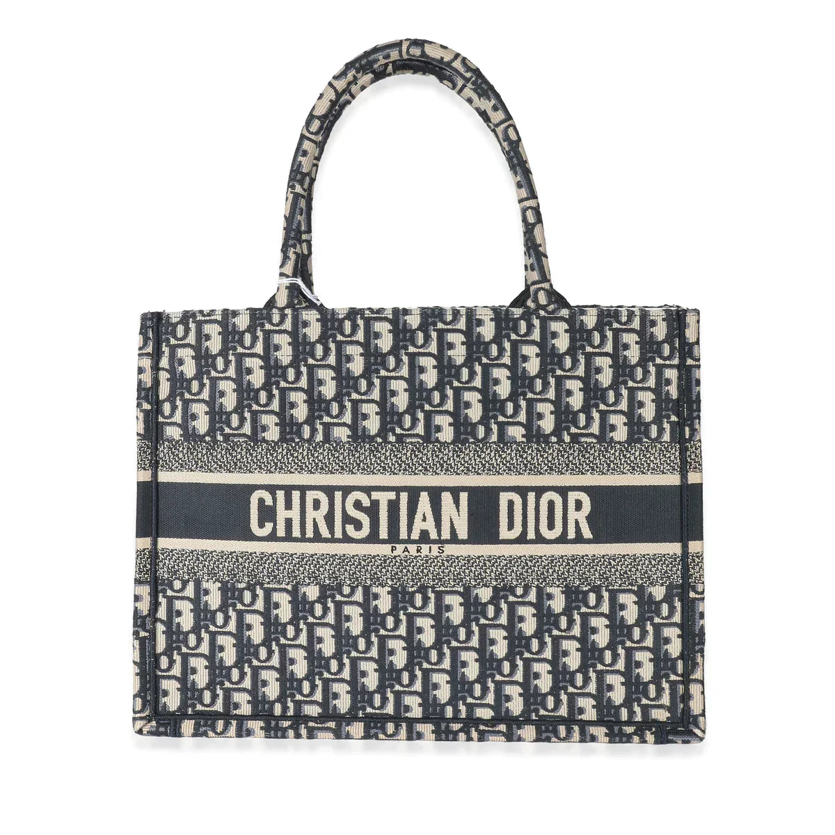 DIOR - Ecru Blue Oblique Medium Book Tote