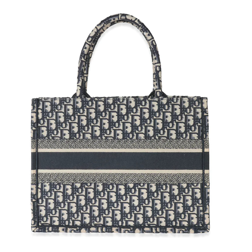 DIOR - Ecru Blue Oblique Medium Book Tote