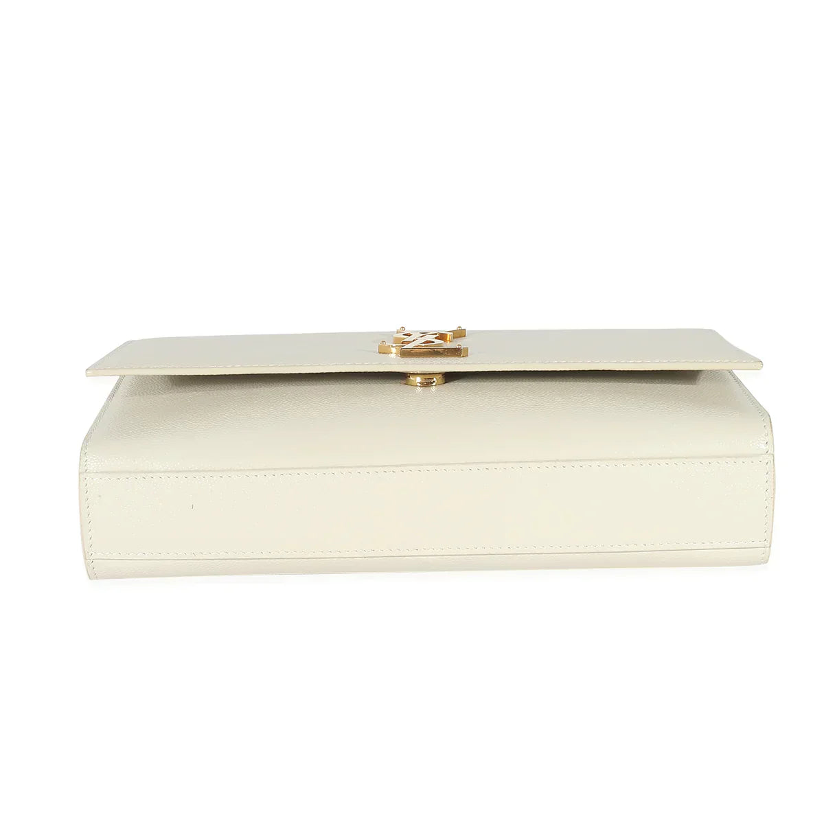 SAINT LAURENT - Blanc Grain De Poudre Medium Monogram Kate Bag