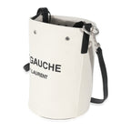 SAINT LAURENT - White Linen Rive Gauche Bucket