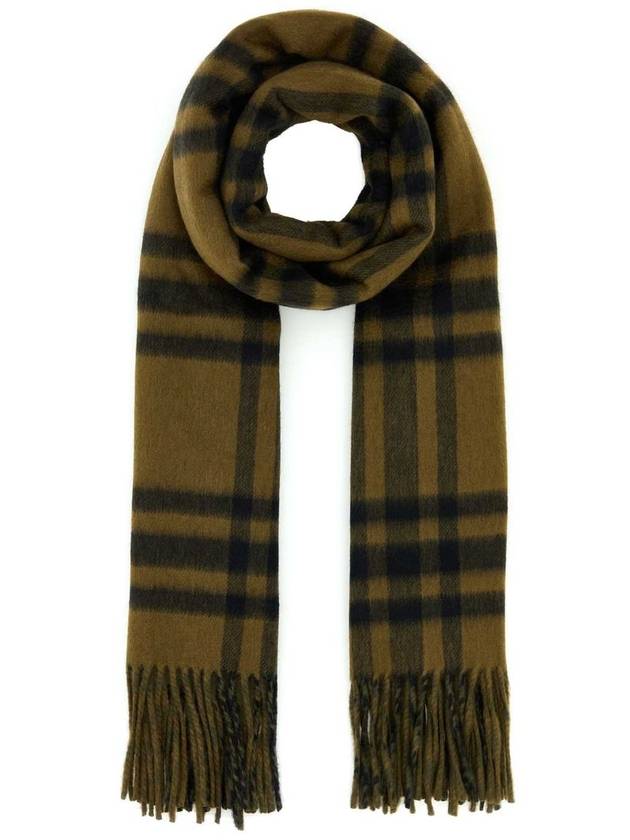 Burberry Check Reversible Cashmere Scarf Camp