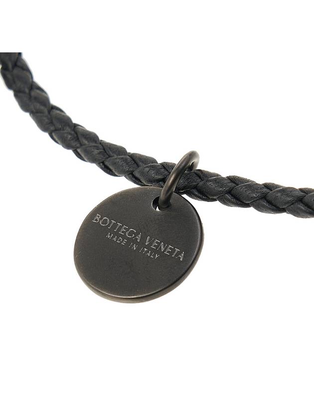 Bottega Veneta Intrecciato Leather Bracelet Black