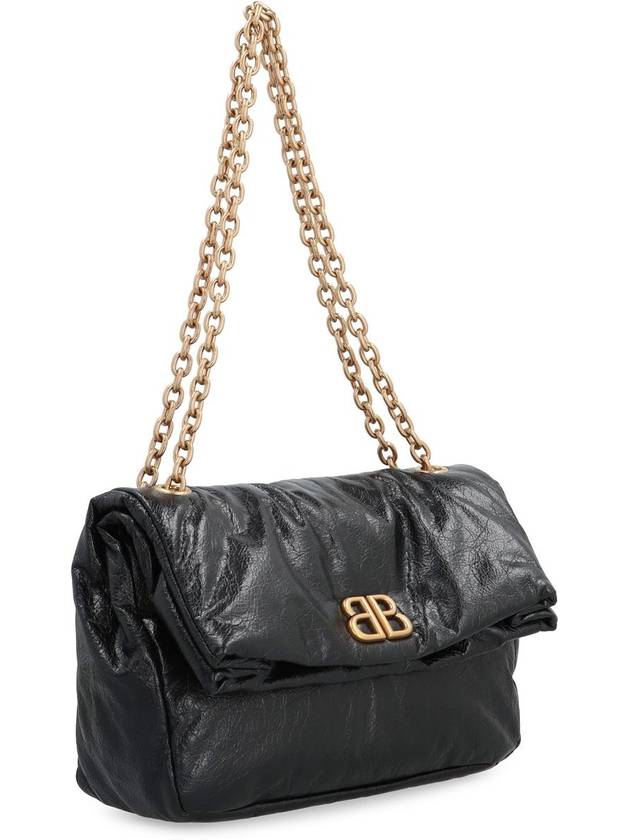 Balenciaga Monaco Small Chain Shoulder Bag Black