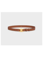 CELINE Triomphe Medium Calfskin Belt Brown