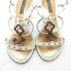 Louis Vuitton Monogram Leather Wedge Sandals
