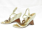 Louis Vuitton Monogram Leather Wedge Sandals