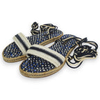 Louis Vuitton Shoelace Strap Jute Flat Sandals