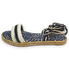 Louis Vuitton Shoelace Strap Jute Flat Sandals