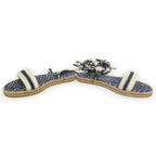 Louis Vuitton Shoelace Strap Jute Flat Sandals