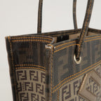 FENDI Zucca Zucchino PVC Leather Shoulder Bag Beige Brown 8BH189