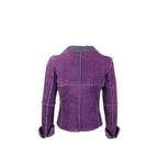 Chanel Size 36 Vintage Shearling Coat Lambswool Purple