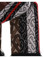 Burberry TB Monogram Stripe Knit Football Scarf Bridal Brown