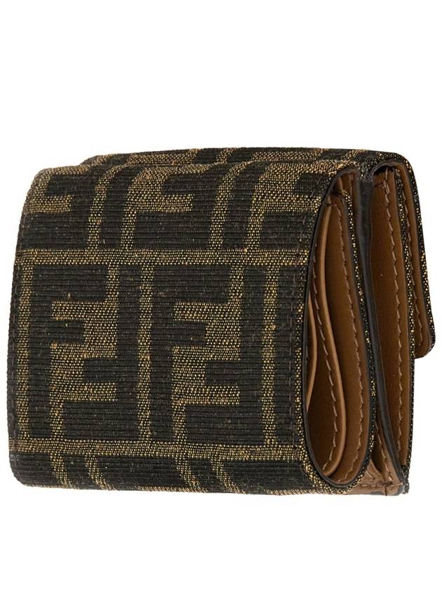 Fendi Baguette Micro Tri-fold Half Wallet Brown