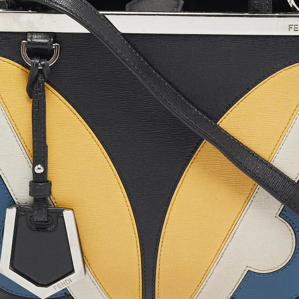 Fendi Black Leather Monster Petite Sac 2Jours Tote