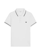 CELINE Classic Cotton Pique Polo Shirt Offwhite Black