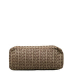 Fendi Zucchino tote bag brown canvas leather ladies