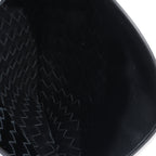BOTTEGA VENETA Black Intrecciato Patent Shoulder Bag