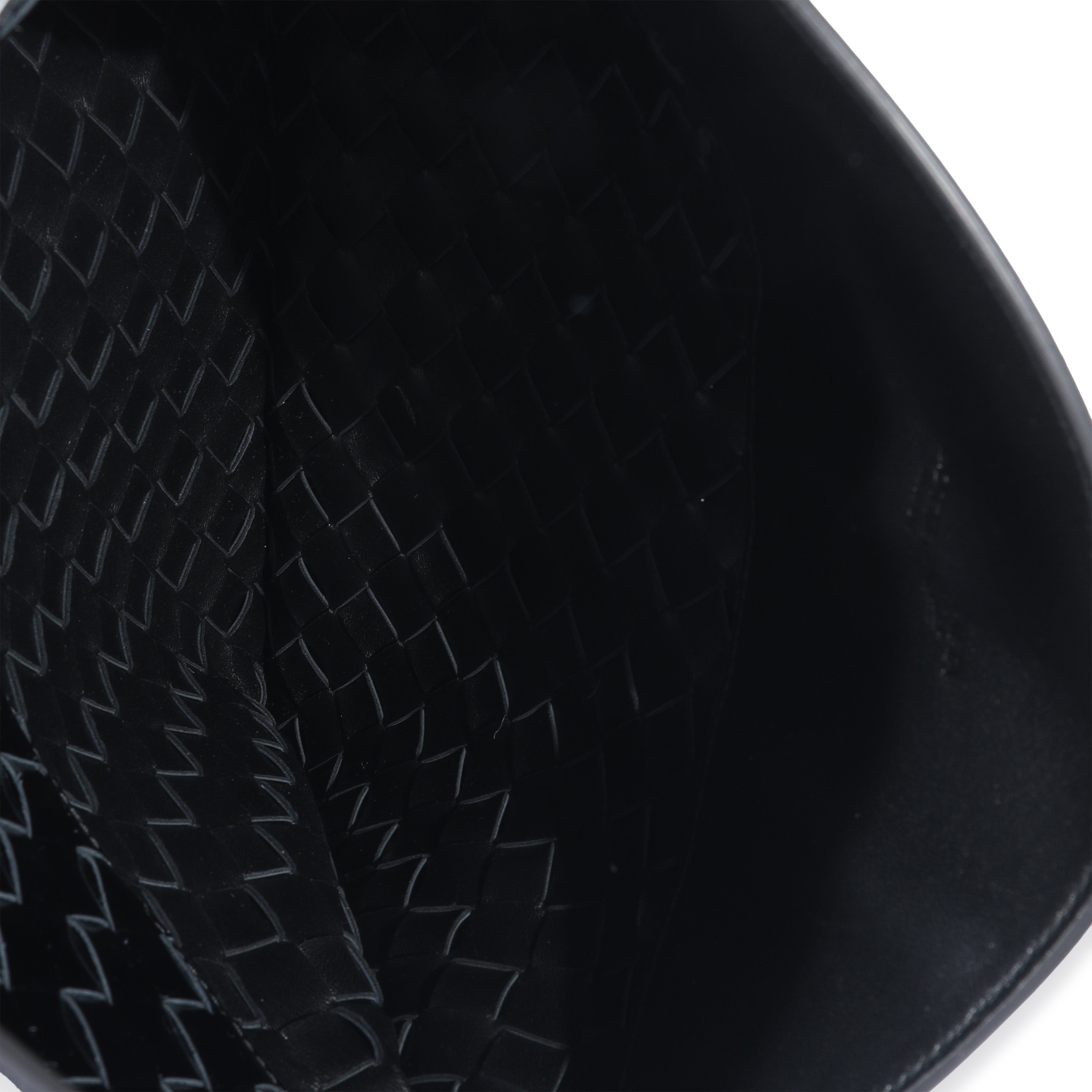 BOTTEGA VENETA Black Intrecciato Patent Shoulder Bag