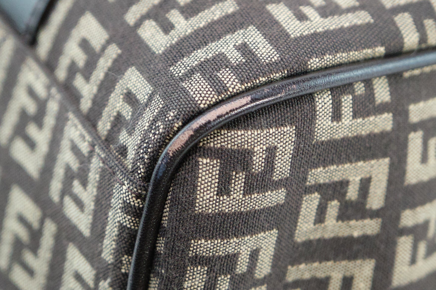 Fendi Zucchino Canvas Boston Bag - '10s