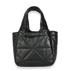PRADA - Black Triangle Quilted Nappa Small Tote