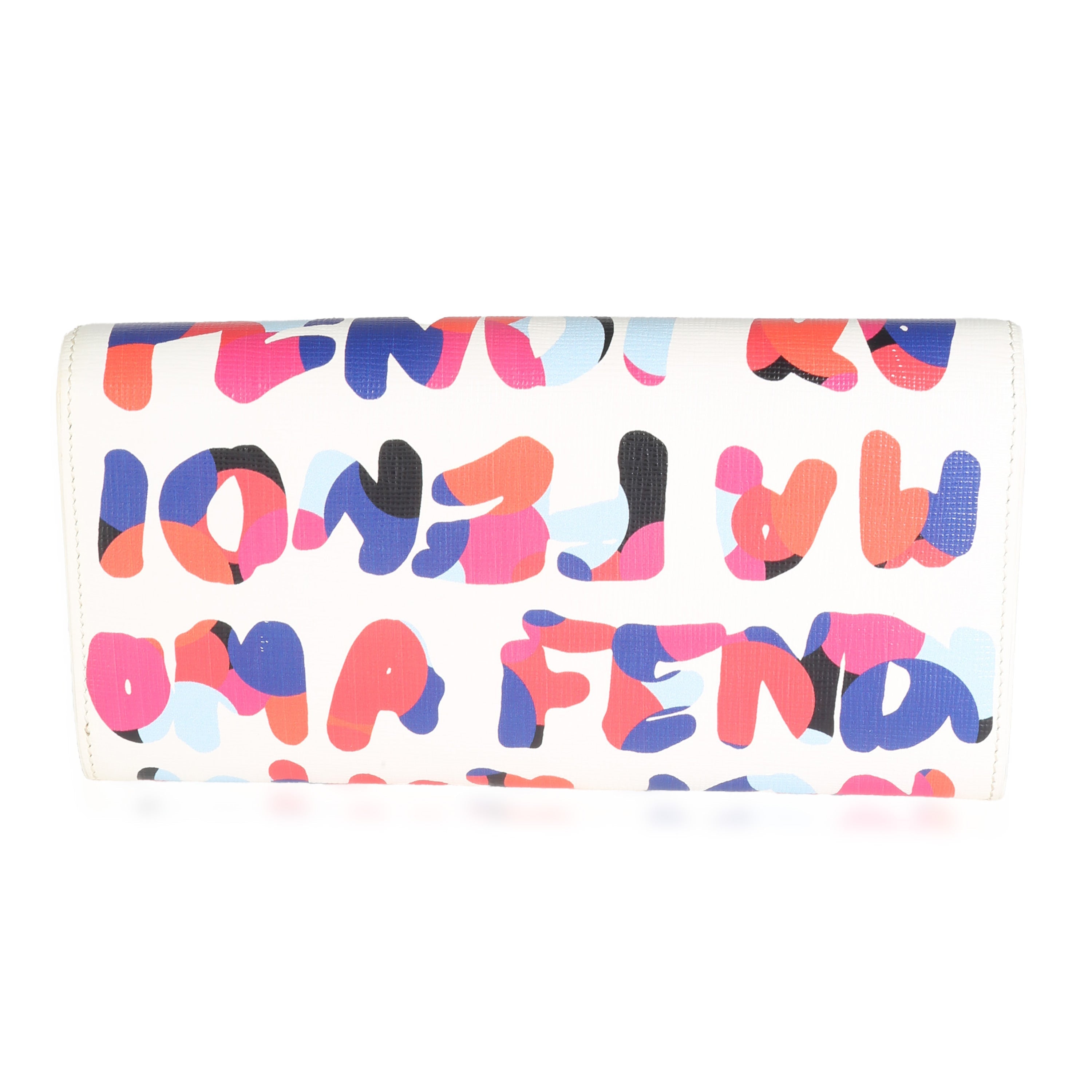 FENDI - White Multicolor Vitello Elite Fendi Roma Graffiti Wallet
