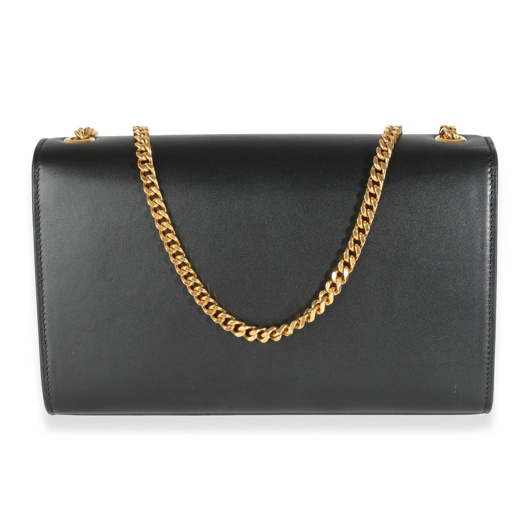 SAINT LAURENT - Black Smooth Calfskin Medium Kate Tassel Chain Crossbody Bag