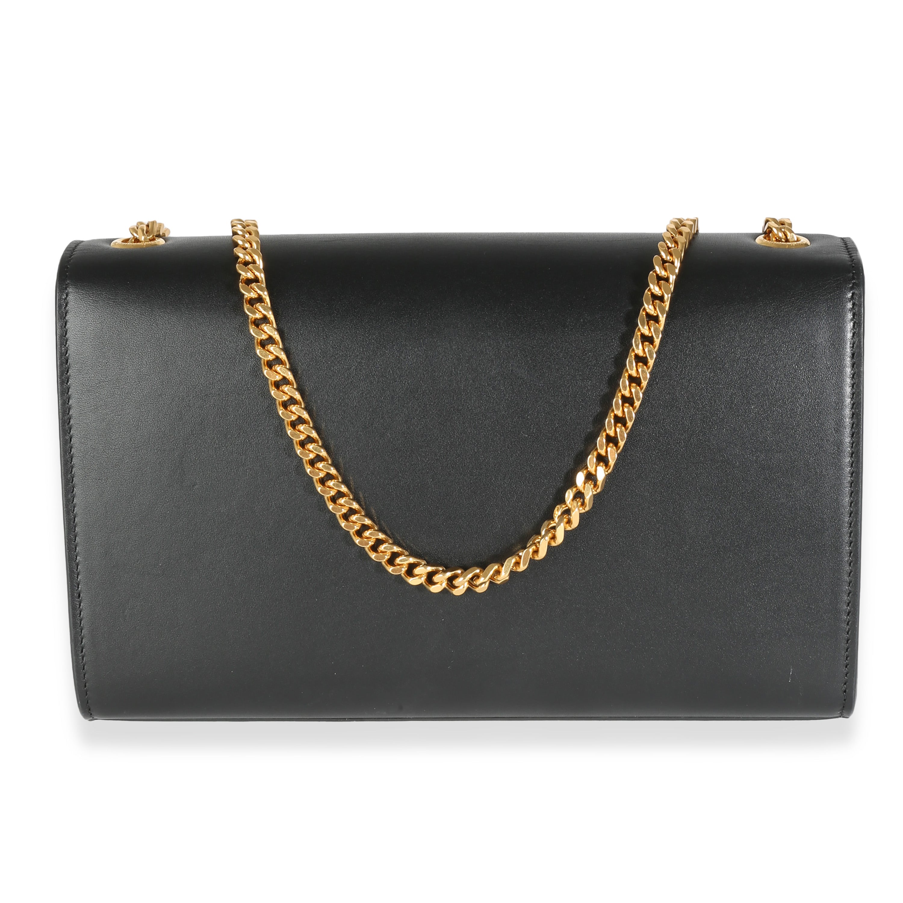 SAINT LAURENT - Black Smooth Calfskin Medium Kate Tassel Chain Crossbody Bag