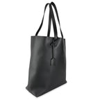SAINT LAURENT - Black Calfskin Medium Shopping Tote