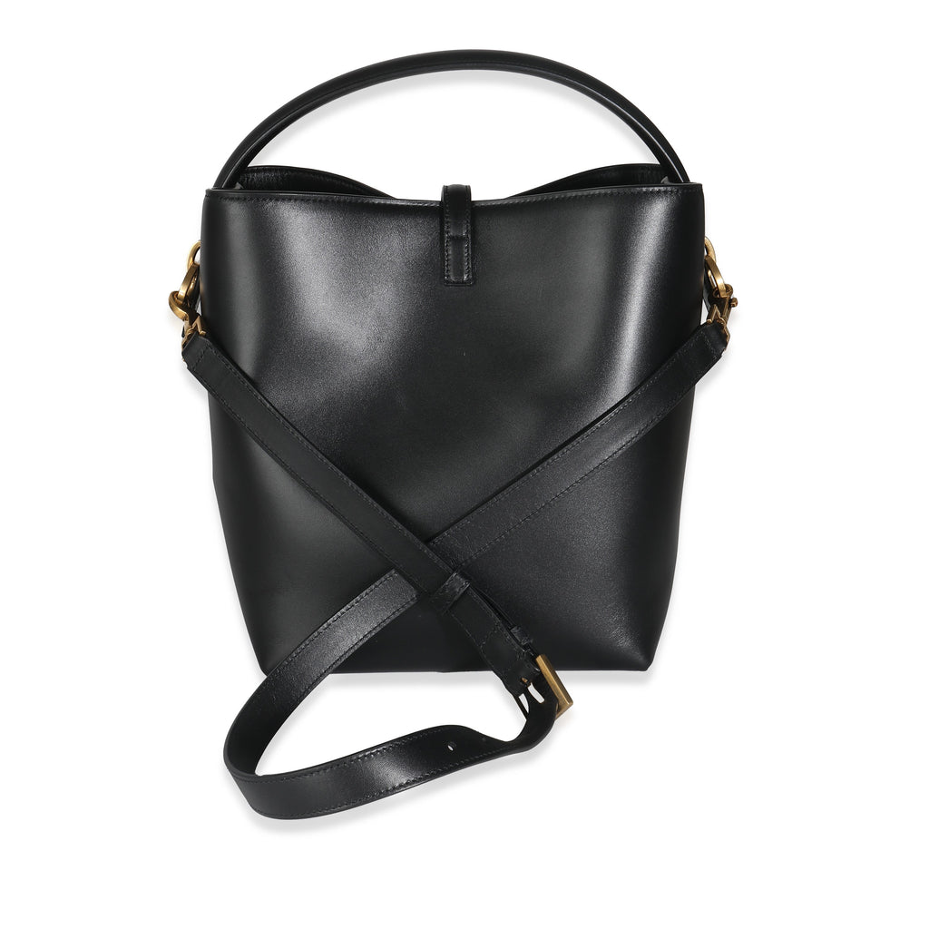 SAINT LAURENT - Black Smooth Leather Le 37 Bucket Bag