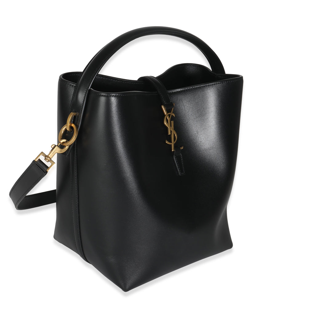 SAINT LAURENT - Black Smooth Leather Le 37 Bucket Bag