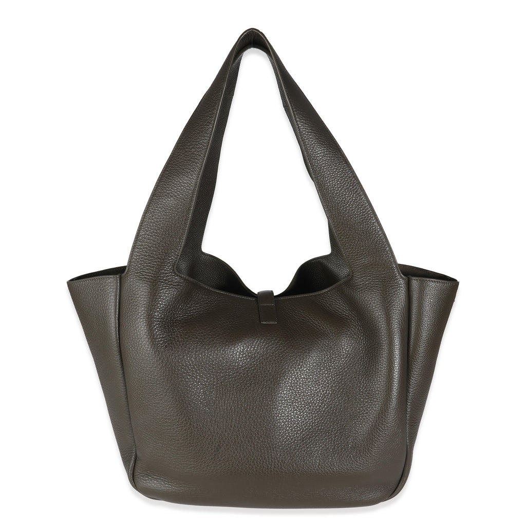 SAINT LAURENT - Grey Grained Goatskin Le 5 À 7 Bea Tote