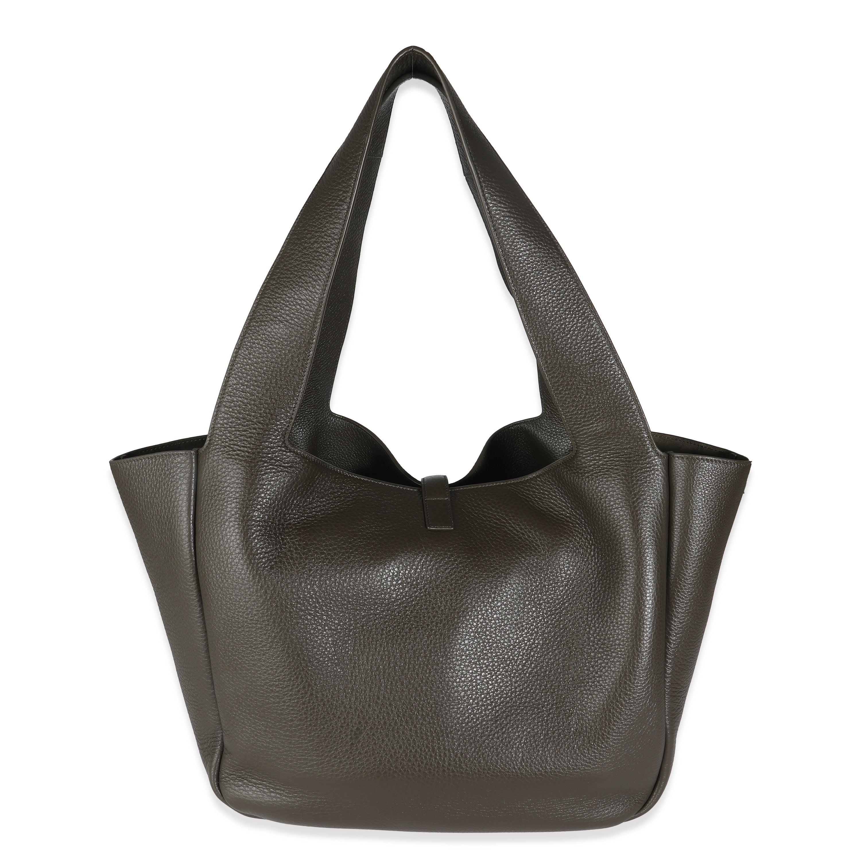 SAINT LAURENT - Grey Grained Goatskin Le 5 À 7 Bea Tote