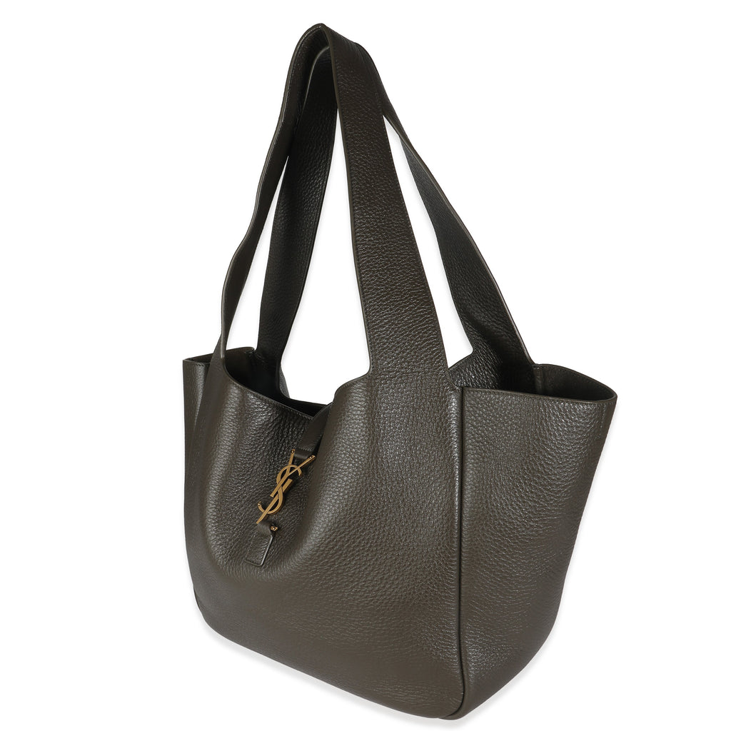 SAINT LAURENT - Grey Grained Goatskin Le 5 À 7 Bea Tote
