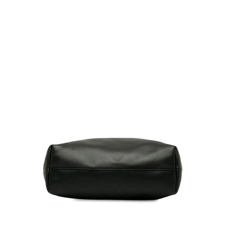 Saint Laurent Tote Shopper Bag in Calf Leather Black 394195